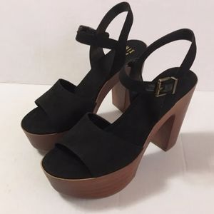 Mix No. 6 Black Fabric Carinda Sandals